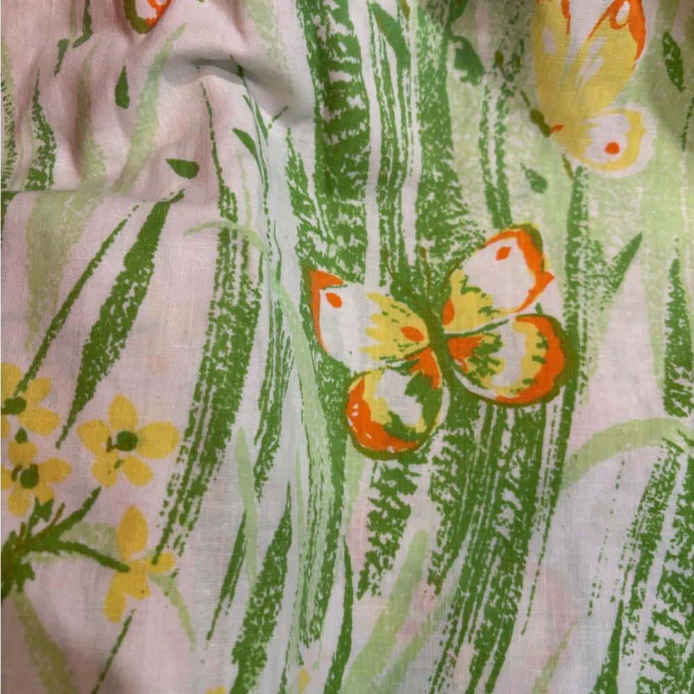 Vintage 70’s Bibb MCM full size flat sheet